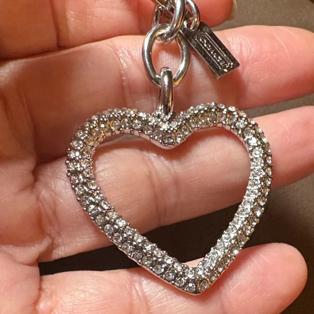 Coach Silver Heart Keychain - Picture 2 of 4